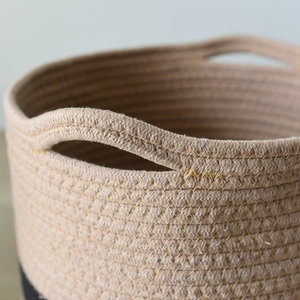 Woven Cotton <b>Linen</b> Flower Pot 30cm Round Handmade Indoor Plant <b>Basket</b> Storage <b>Basket</b> Modern Home Decor - Product Image 2