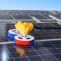 Kit de brosse télescopique multifonction 7,5 m pour nettoyage de panneaux solaires, brosse de nettoyage de modules photovoltaïques, brosse de nettoyage double tête