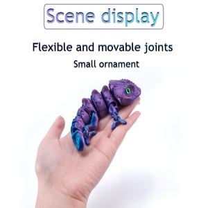 Jouet caméléon imprimé en 3D en PLA, assemblage personnalisé, articulations rotatives, design mobile, thème animaux éducatifs, ornement - Product Image 3