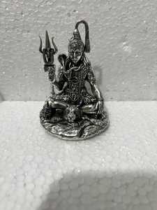 Decoración para el Hogar, Escultura del Dios Shiva, Estatua Religiosa Plateada, Estatuas de Dios en Plata Pura, Adoración Devocional Religiosa - Product Image 4