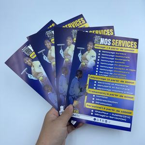 A4 kustom 200gsm warna-warni kreatif kerajinan kelas berat Modern indah bisnis kecil kecil kosmetik farmasi Leaflet cetak - Product Image 5