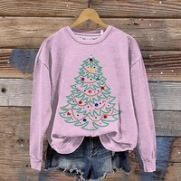 Nouveau Pull Décontracté et Tendance pour Femme en Tissu Air Layer avec Impression Numérique 3D Arbre de Noël et Fourrure de Lapin – Collection Automne Hiver 2026