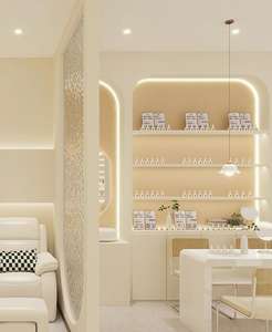 Furnitur Salon kecantikan, Set meja dan kursi manikur Spa kuku dengan koleksi debu dan lampu kuku - Product Image 6