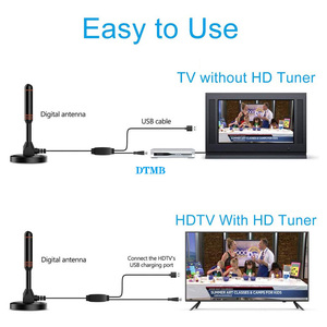 <span class=keywords><strong>Antenne</strong></span> TV numérique amplifiée à gain élevé 30dBi pour réception DVB-T2 DTMB en intérieur/voiture/camping-car - Product Image 3