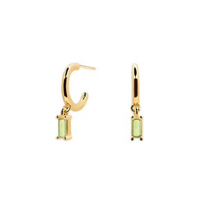 Bohemian 925 Sterling Silver Fashion Solitarie Cubic Zirconia Drop Hoop Earring - Product Image 1