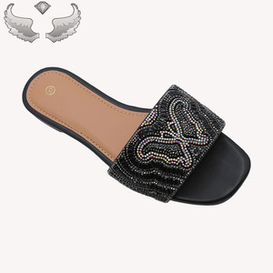 High-quality Summer Low MOQ for Trial Breathable Women's Sandals <b>Slippers</b> Rhinestones and Durable <b>Slippers</b> Lightweight Sandals - Product Image 2