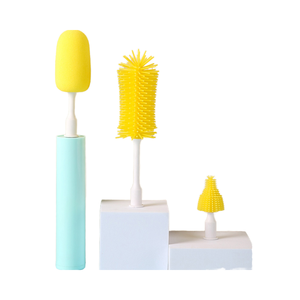 Nettoyeur de bouteille de lait électrique de haute qualité pour bébé avec brosse en silicone pour le nettoyage de bouteille d'eau brosse de bouteille en silicone à long manche - Product Image 1