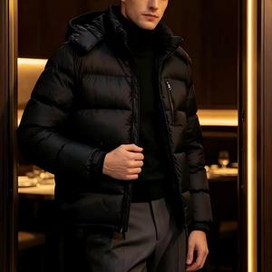 Fournisseur chinois – Marque de créateur – Manteau classique à capuche pour homme, style identique, capuche amovible, épais, imperméable et chaud - Product Image 2
