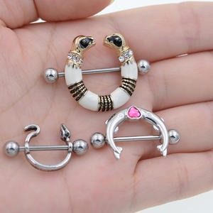 Piercing <span class=keywords><strong>de</strong></span> pezón hipoalergénico <span class=keywords><strong>de</strong></span> acero quirúrgico 316L joyería piercing en forma <span class=keywords><strong>de</strong></span> corazón <span class=keywords><strong>de</strong></span> serpiente <span class=keywords><strong>de</strong></span> circón <span class=keywords><strong>de</strong></span> titanio a <span class=keywords><strong>precio</strong></span> mayorista - Product Image 2