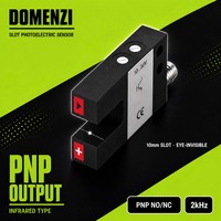 Capteur infrarouge à fente DOMENZI GL10-P-V3 à haute précision de répétition, largeur de fente 10 mm, PNP NO NC pour la détection en automatisation