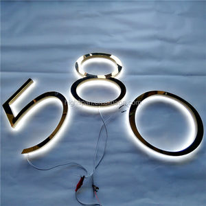 ไฟ3D อักษรเรืองแสงด้า<span class=keywords><strong>น</strong></span>หลังสแตนเลสตัดด้วยเลเซอร์ LED 304<span class=keywords><strong>เลข</strong></span>บ้า<span class=keywords><strong>น</strong></span>และประตูทำจากโลหะ - Product Image 3