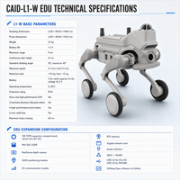 Robot quadrupède bionique intelligent YY-CAID-L1-W EDU pour chiens, avec moteur et pompe, reconnaissance visuelle, compagnon intelligent pour animaux de compagnie