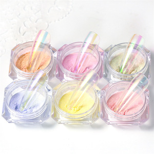 ผงโครเมี่ยมออโรร่าเมอร์เมด 10 กรัม ผงกระจกเงาใสสำหรับเจลทาเล็บ แต่งเล็บ DIY - Product Image 2