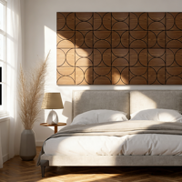 Autocollants muraux acoustiques artistiques autocollants 3D au design moderne, panneaux muraux décoratifs tendance pour salon et chambre à coucher