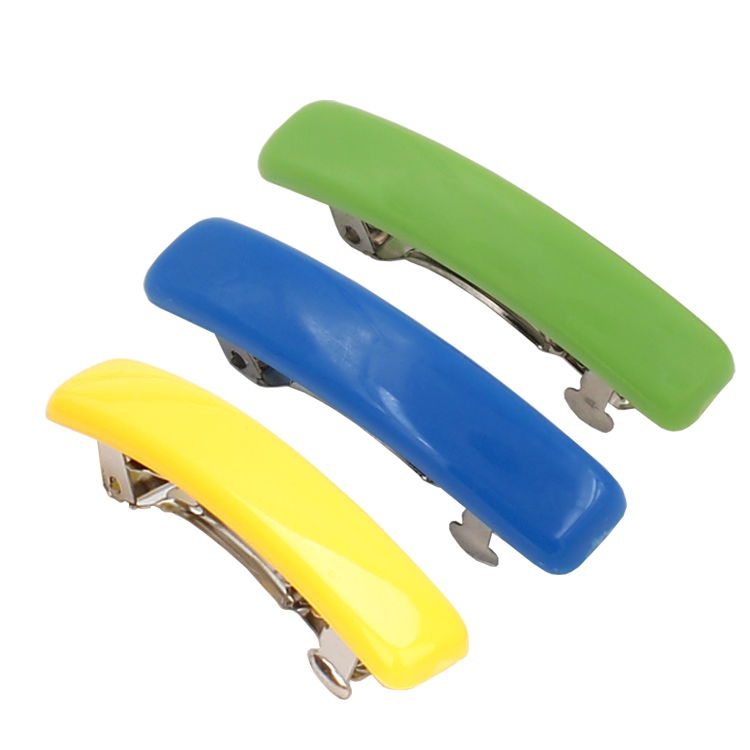 Модные красочные пластиковые заколки для волос с нескользящей ручкой и автоматической застежкой