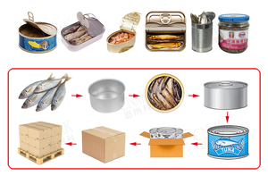 خط إنتاج سمك الرنجة المعلب الكامل مع آلات التعليب - مشروع جاهز للتشغيل - Product Image 2