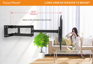 حامل تلفزيون جداري معدني ثقيل الوزن من فوكسماونت بذراع طويل جداً، يدعم تثبيت VESA 400×400، بستة أذرع وحركة كاملة وقدرة تحمل عالية - Product Image 4