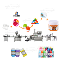 Ligne d'embouteillage et de scellage de crème de pâte à tête unique pot cosmétique bouteille en verre de 250ml machine d'étiquetage de capsulage de remplissage automatique