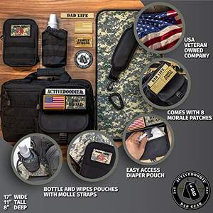 Porte-bouteille pour hommes, patchs moraux multifonctions, OEM, 3 <span class=keywords><strong>en</strong></span> 1, sac à couches, tactique <span class=keywords><strong>militaire</strong></span>, pour papa - Product Image 3