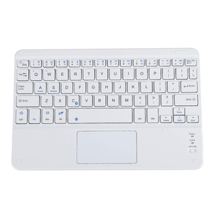 Clavier Bluetooth sans fil ultra-fin de 4 mm avec pavé tactile multi-touch intégré pour iPad, iPhone, Samsung Galaxy - Product Image 1