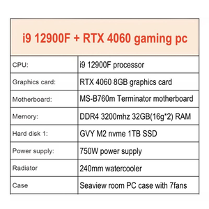 High-end Gaming Pc I9 12900f with 4060 Gamer Gaming Pc <strong>Computers</strong> Desktop All in One Gaming Pc Desktop <strong>Computer</strong> for Black Wukong - Product Image 2