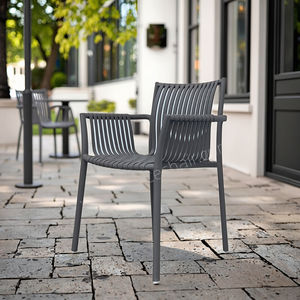 Vente en gros de chaises d'accoudoir de salle à manger contemporaines de haute qualité modernes en plastique rotin loisirs de plein air pour hôtels salons parcs - Product Image 6