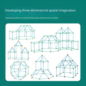 Kit de Construcción de Fortín Personalizable para Niños, Juguete Educativo STEM, Carpa de Juego para Interiores y Exteriores, Venta al Por Mayor OEM ODM - Product Image 5