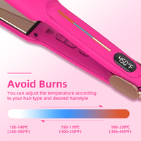 Top Selling New Arrival MCH Titanium Wide Plate Infrared Hair Straightener 2 in 1 Fast Curling Hair Straightening Flat Irons
