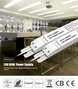 Driver LED linéaire étanche DC24V AC-DC 60W pour intérieur, boîtier plastique, protection IP20, gradation 0-10V/PWM/<span class=keywords><strong>Dali</strong></span>, certifié CE - Product Image 6