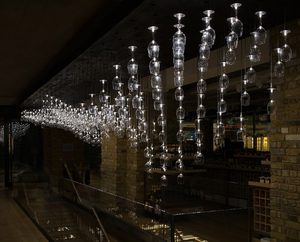 Lustre en verre soufflé, luminaire suspendu moderne à LED, couleur et taille personnalisables, durée de vie de <span class=keywords><strong>50</strong></span> 000 heures, pour restaurant - Product Image 2