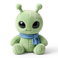 Fabricant Professionnel – Peluche Alien Vert Personnalisée en Coton (98% Fidélité) – Certifiée CE EN71 ASTM UKCA – Jouet Doux Rembourré – Cadeau d'Anniversaire pour Fans