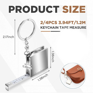 Mini Cinta Métrica Suave Personalizada al por Mayor para Fábrica, con Doble Escala, Logotipo Personalizado y Cuerpo Transparente - Product Image 3