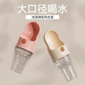 Portable Water Dispenser For Dogs Plastic <b>Manual</b> <b>Pump</b> Outdoor Travel Use - Product Image 3