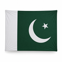 Housse de capot de voiture personnalisée avec drapeau du Pakistan, 100% polyester, pour les équipes sportives, les manifestations de cheerleading, les rencontres automobiles, l'affichage en extérieur
