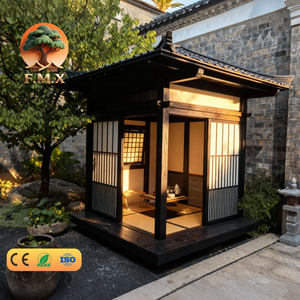 Cabine à thé moderne de style chanson Design <span class=keywords><strong>zen</strong></span> minimaliste écologique Lumière chaude et texture en bois naturel pour le salon et <span class=keywords><strong>la</strong></span> <span class=keywords><strong>villa</strong></span> - Product Image 4