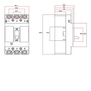 Заводская <span class=keywords><strong>100</strong></span>/160/180/200/225/250A 400V формованный автоматический выключатель <span class=keywords><strong>100</strong></span> <span class=keywords><strong>Amp</strong></span> MCCB - Product Image 4