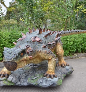Modèle d'Ankylosaurus animatronique, réplique de dinosaure herbivore blindé, figurine de dinosaure crétien pour exposition préhistorique - Product Image 5