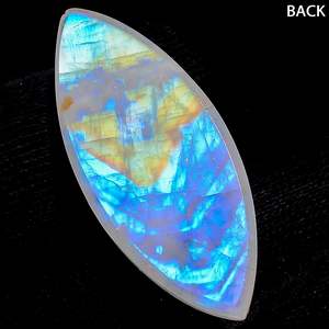 Piedra preciosa de piedra lunar arcoíris natural de 25.5+ quilates, corte marquesa, pulida, suelta, para la elaboración de joyas. - Product Image 3