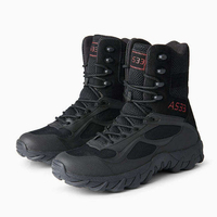 Bottes de travail en cuir pour hommes, robustes, avec fermeture éclair latérale, idéales pour la randonnée et l'escalade en milieu jungle et désertique - Vente en gros