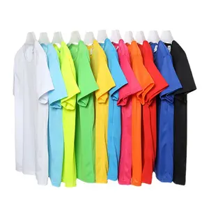 उच्च गुणवत्ता 16 रंग ठोस 150 ग्राम कस्टम OEM पॉलिएस्टर टी शर्ट रिक्त सादे रिक्त पुरुषों महिलाओं जल्दी शुष्क खेल टी शर्ट