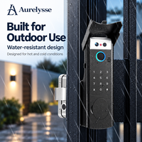 Serrure de porte intelligente Aurelysse V8 Tuya avec reconnaissance faciale, clavier à empreintes digitales et interphone vidéo pour portes extérieures