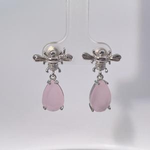 จี้รูปทรงลูกแพร์ประดับเพทายสีชมพูชุบทองเหลืองสำหรับผู้หญิง ดีไซน์น่ารักจาก Tianyu Gems พร้อมต่างหูแบบคลาสสิกสำหรับผู้หญิง - Product Image 1