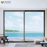Pintu Geser Kaca Aluminium Thermal Break NFRC AS2047 Kustom dengan Rangka Tipis untuk Penggunaan Interior/Eksterior di Apartemen, Vila & Hotel