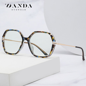 Danda Eyewear Lunettes octogonales à monture complète anti-lumière bleue unisexe, monture légère en TR90 tj873 - Product Image 1