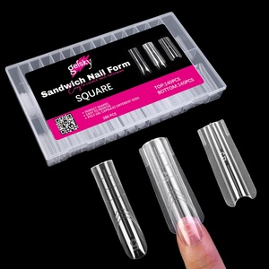 Outil d'Extension d'Ongles Double Face Haut et Bas Dual <span class=keywords><strong>Form</strong></span> Logo Personnalisé 2 en 1 Dual <span class=keywords><strong>Form</strong></span> Sandwich pour Ongles - Product Image 5