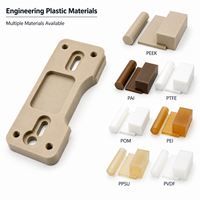 Plaquette anti-usure en PAI, PEEK, PTFE usinée CNC par fraisage, perçage et taraudage pour matériel robotique sous-marin