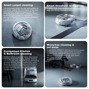 Aspirateur robot DJI Officiel ROMO pour la maison et l'<span class=keywords><strong>hôtel</strong></span>, grande capacité, base à vidage automatique, aspiration super puissante, nettoyage automatique - Product Image 4