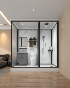 <span class=keywords><strong>Baño</strong></span> <span class=keywords><strong>Prefabricado</strong></span> Anticorrosión para Viviendas Temporales |   Unidad de <span class=keywords><strong>Baño</strong></span> y Ducha Todo en Uno de Diseño Moderno y Confiable - Product Image 2
