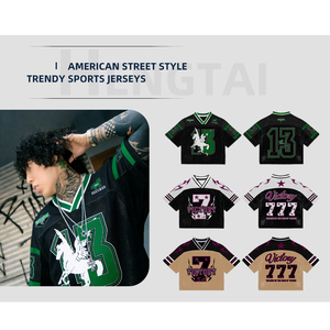 T-shirts décontractés pour hommes de premier choix, style hip-hop, en tricot Spandex/Polyester 200g, impression numérique, séchage rapide, service OEM, patchwork personnalisé - Product Image 2