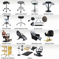 Tabouret ergonomique à roulettes avec anneau de réglage à 360° pour la beauté, le massage et le tatouage